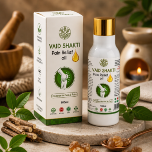Vaid Shakti Herbal Pain Relief Oil – Natural Herbal Relief for Joint & Muscle Pain (100ml)